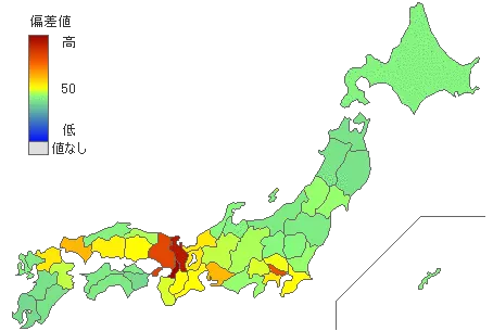 Distribution of Zainichi Koreans